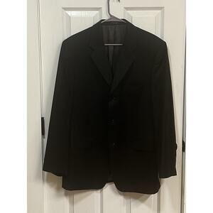 Jones New York Mens Black 3 Button Blazer Sports Coat Business 42R Wool